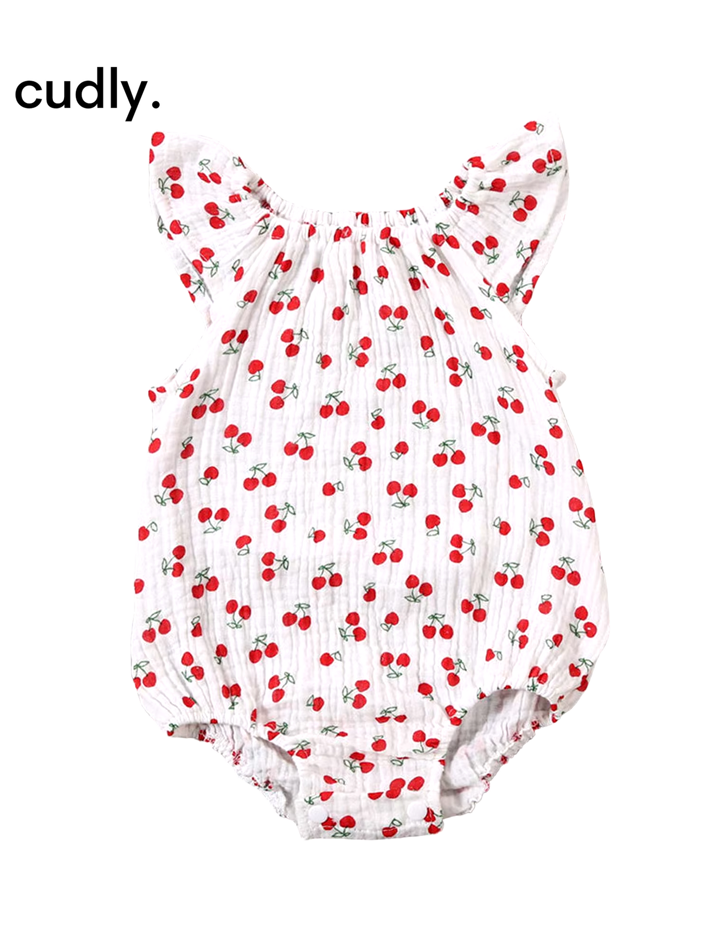 Baby Girls Floral Cotton Linen Jumpsuit