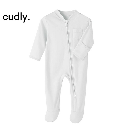 Newborn Baby Cotton Romper – Soft 100% Cotton Zipper Jumpsuit 