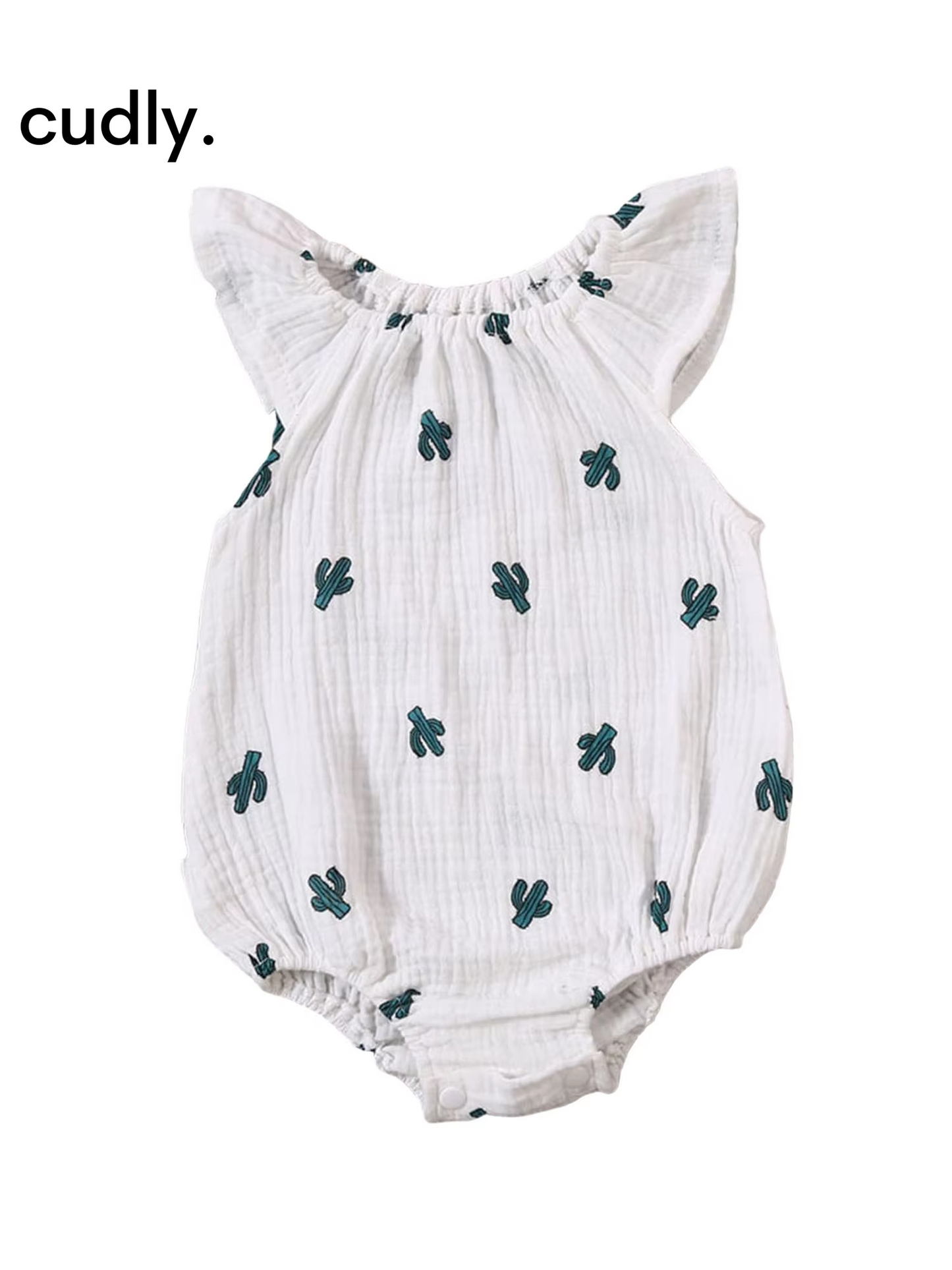 Baby Girls Floral Cotton Linen Jumpsuit