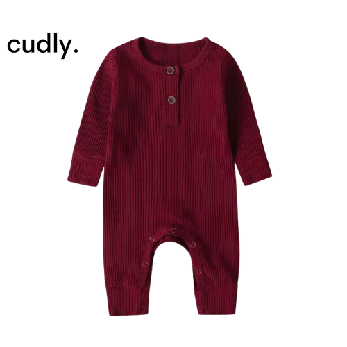 Newborn Cotton Long Sleeve Baby Romper – Unisex Infant Jumpsuit