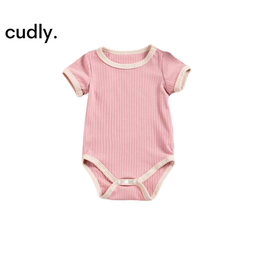 Summer Baby Triangle Romper 0-3M – Stylish Solid Colored Infant Bodysuit