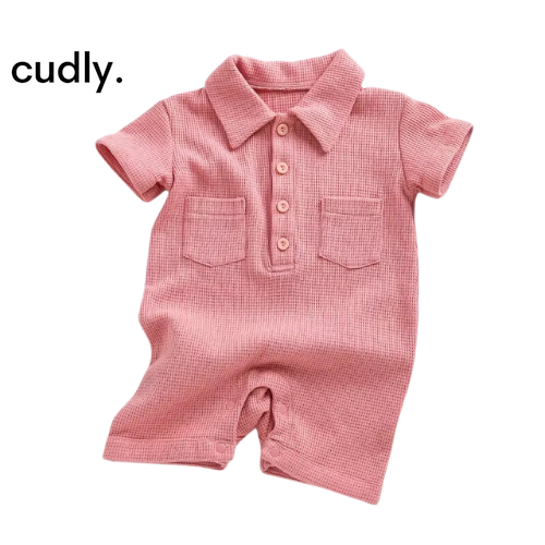 Baby Summer Jumpsuits – Breathable Short Sleeve Rompers for Boys & Girls