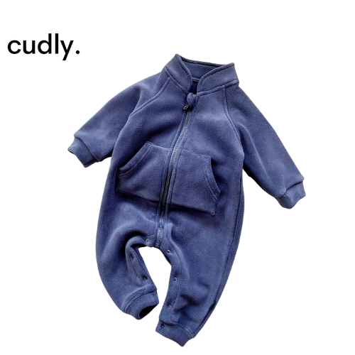 Soft & Warm Fleece Baby Boy Romper – Newborn Infant Jumpsuit