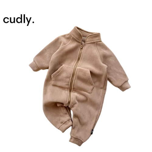 Soft & Warm Fleece Baby Boy Romper – Newborn Infant Jumpsuit