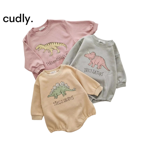 Baby Original Dinosaur Sweatshirt Romper 