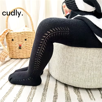 Girl Fashion Knitted Ribbed Tights