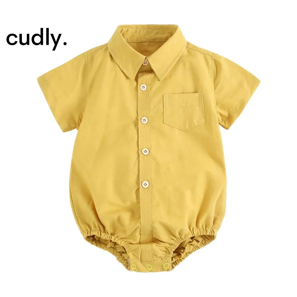 Boys Summer Cotton Bodysuits – Casual Short Sleeve Onesies for Infants