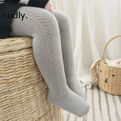 Girl Fashion Knitted Ribbed Tights