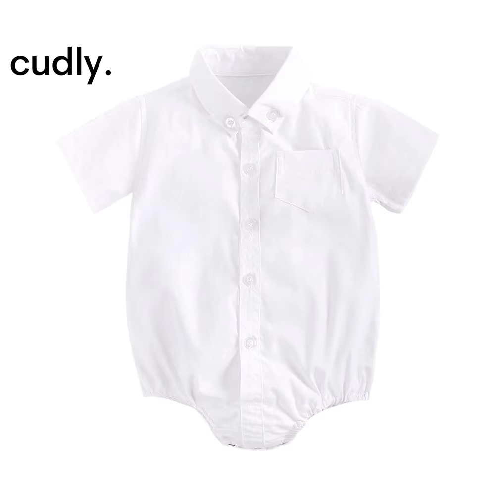 Boys Summer Cotton Bodysuits – Casual Short Sleeve Onesies for Infants